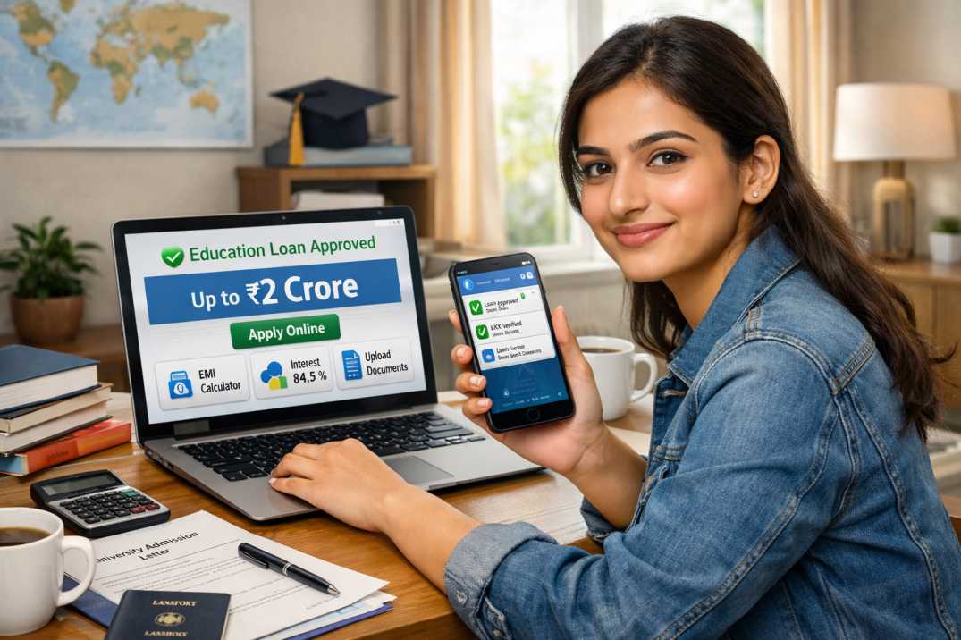 2026 में भारत में ऑनलाइन एजुकेशन लोन कैसे लें? ₹2 करोड़ तक की पूरी गाइड 