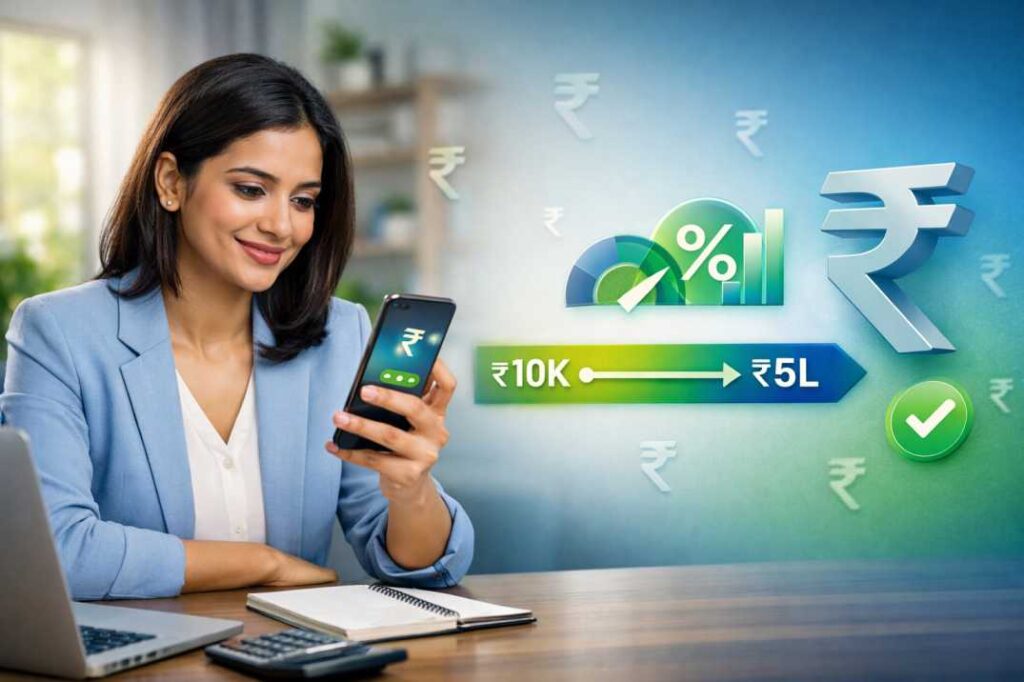 ₹10,000 से ₹5 लाख तक पर्सनल लोन – ब्याज दर और EMI कैलकुलेशन